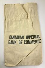 Bank Bag Canadian Imperial Bank of Commerce Canada Cloth Money Sack EE205 picture