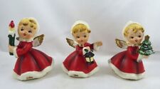 Vintage 1950's Napcoware Christmas Angels Candle Lantern Xmas Tree X-6984 picture