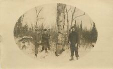 Postcard C-1910 Logging Lumberjacks Occupation frame like RPPC 23-2165 picture