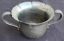 Vintage Pewter Open Sugar Bowl – VGC – BEAUTIFUL FLARED RIM – USEFUL ITEM picture