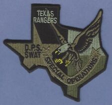 TEXAS RANGERS DEPARTMENT OF PUBLIC SAFETY SWAT TEAM SHOULDER PATCH GREEN picture