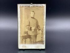 19th C. Antique Cut Bevelled Glass CDV Portrait Photo Picture Frame Easel Back picture