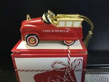 lenox my vintage toy fire truck ornament 3.5” NIB picture