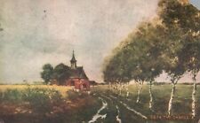 Vintage Postcard 1910's The Chapel Countryside Religious Building Trees picture