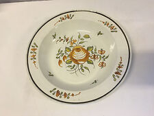 Antique 18th / 19th Century Orange King's Rose Pattern Ceramic Plate Impressed B picture