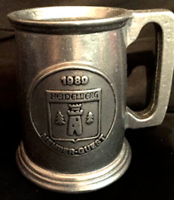 vintage 1989 Heidelberg member-guest pewter mug almost 5 in tall picture