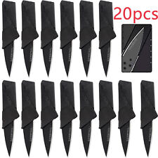 20Pack Credit Card Folding Knife Black Wallet Sharp Thin Knives Hunting Camping picture