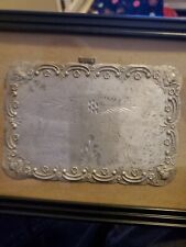 1905 New Years Engraved Silver Plaq Vintage Rare picture