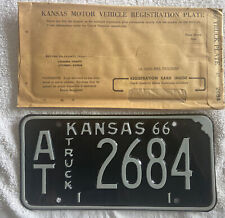 NOS 1966  KANSAS  TRUCK LICENSE PLATE See My Other Plates picture