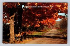 Janesville WI-Wisconsin, Autumn Maples, Scenic Greetings, Vintage c1975 Postcard picture