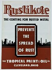 1950s Tropical Paint Co Cleveland OH Rustikote Stop Rust Vintage Sales Brochure picture