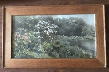 Rare Huge David Davidson Hand Tinted Photograph Print Jamaica Pond Boston picture