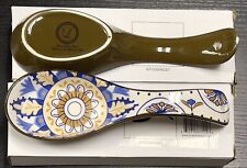 BIMINI COLLECTION Set of 2 Spoon Rest BLUE and TAN BEADED by Lorren Home picture