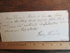 Antique 1835 Handwritten Signed Promissory Note Document picture