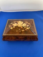 Vintage ROMANCE Wooden Musical Jewelry Box “I Just Called To Say I Love You” picture