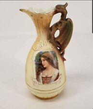 Antique Austrian GB&C Dragon Handle Porcelain Vase. Circa 1890. 8.75