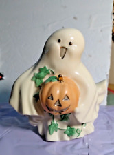 LENOX GHOSTLY COMPANION Halloween sculpture Ghost pumpkin EUC picture