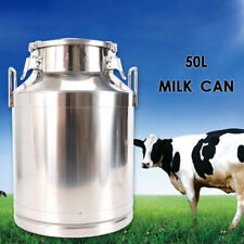 50L/13.25Gallon Stainless Steel Milk Can Jug Pot Wine Pail Bucket Liquid Storage picture