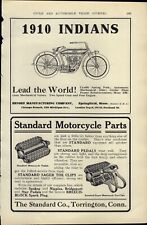 1910 PAPER AD CAR AUTO Hendee Mfg Co Indian Motorcycle Springfield MA  picture