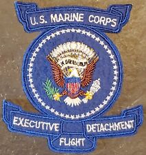 1970s White House USMC Marine Corps Executive Flight Detachment LG Jacket PATCH picture