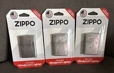 Zippo Lot of Three (3)New Windproof Lighter Classic 207 BP Reg Street Chrome picture