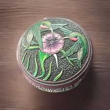 NATIVE AMERICAN NAVAJO HUMMINGBIRD POTTERY BOWL WITH LID BY PAUL LANSING picture