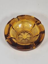 Vintage 1970’s Mid Century Modern Small Amber Glass Cigar Ashtray MCM Art Decor picture