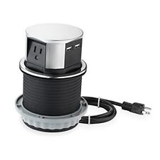  Space Saver Pop Up Outlet with USB, 3 Power Outlets 15A, 2 USB Ports 2.4A  picture