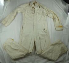 VTG 70s US Military Distressed White Coveralls CMU-3/P  Size Small Regular picture