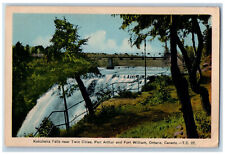 Fort William Ontario Canada Postcard Twin Cities Kakabeka Falls Side View c1940s picture