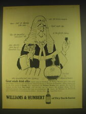 1963 Williams & Humbert Sherry Ad - Great minds drink alike picture