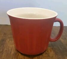 Good Cook Stoneware Red & White Ribbed Ramekin 18 oz Coffee Soup Mug Cup 4.5