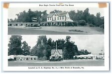 c1930's Blue Eagle Tourist Court And Tea Room Roanoke Virginia VA Postcard picture