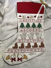handmade cross stitch christmas stocking  picture