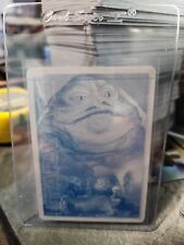 2022 Topps Star Wars Masterwork OT-4 Jabba the Hutt 1/1 Printing Plate Cyan picture