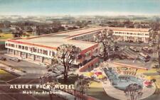 MOBILE, AL Alabama  ALBERT PICK MOTEL~Pool ROADSIDE  Artist's Rendition Postcard picture