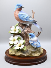 ANDREA BY SADEK HTF Blue Bird with Chick #5500 Original Box Porcelain Bird picture
