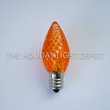 25 C7 Orange LED Faceted Christmas Light Bulbs LED Retro Fit Dimmable  picture