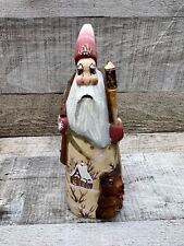 wooden santa claus figurine russian santa figure hand carved picture