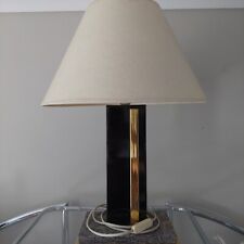 Vintage Mid Century Modern Hollywood Regency Fedam Brass Marble Table Lamp picture
