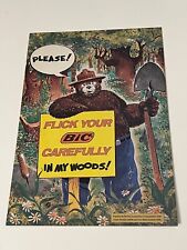 Smokey The Bear Flick your Bic Carefully in my woods 1978 Heavy Cardstock Poster picture