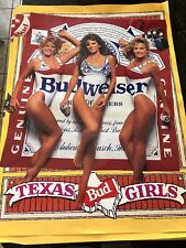 Texas Bud Girls Budweiser King Of Beers 1991 Vintage Sexy Poster 23x17 Wall picture