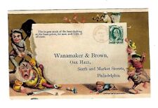 c1880's Trade Card Wanamaker & Brown, Clothing, Oak Hall, Philadelphia picture