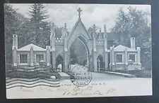 Entrance to Forest Hill Cemetery Utica NY Posted UDB Postcard picture