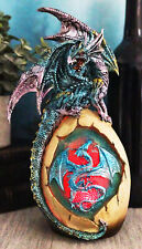 Ebros Water Dragon with LED Light Guarding Dragon Egg Collection 10