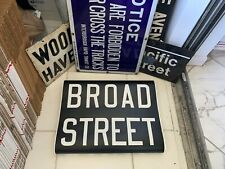 NY NYC SUBWAY MYLAR ROLL SIGN BROAD WALL STREET FINANCIAL DISTRICT MANHATTAN ART picture