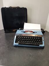 Vintage Brother Charger 11 Correction Blue Portable Typewriter w/ Case picture