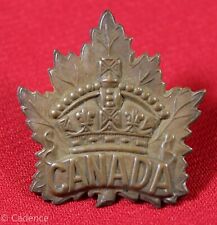 WW1 Boer War Hat Slouch Cap CEF Canada Canadian Badge Great Patina. Nice. F397 picture