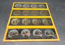 MAGIC LANTERN PROJECTION, PROJECTOR SLIDES GLASS 4 PIECES  picture