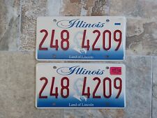 2010 Illinois Plates Matched Pair 248 4209 picture